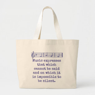 Grand Tote Bag Express De Musique Qui Ne Peuvent Être Dit - Musiq