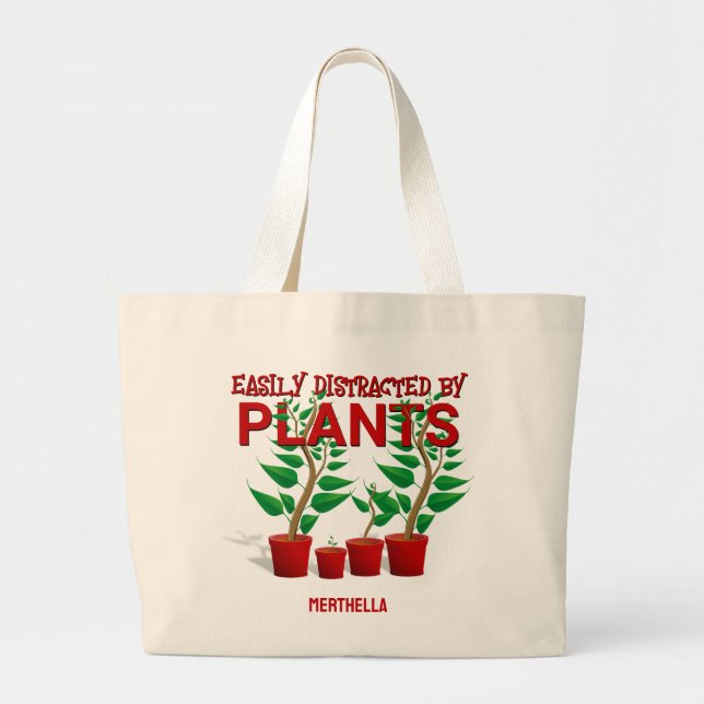 Grand Tote Bag FACILEMENT DISTRAIT PAR L'Unisex PLANTE (Devant)