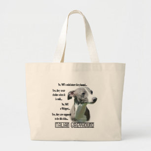 Grand Tote Bag FAQ de lévrier italien