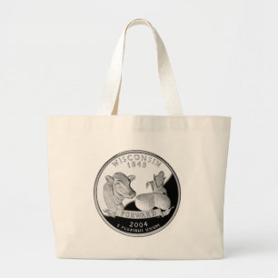Grand Tote Bag Faux Wisconsin State Quarter Cow Cheese