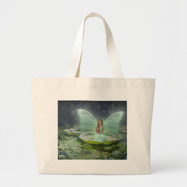 Grand Tote Bag Fée d'étang (Devant)