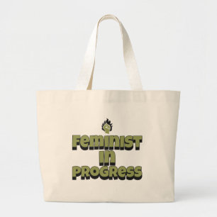 Grand Tote Bag Féministe en cours