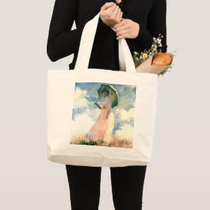 Grand Tote Bag Femme Monet avec un parasol face à gauche