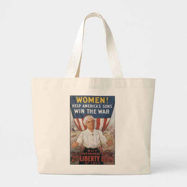 Grand Tote Bag Femmes ! Aider les fils américains (Devant)