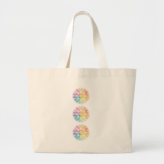 Grand Tote Bag Fenêtre gothique Fierté arc-en-ciel (Devant)