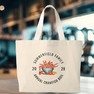 Grand Tote Bag Fête aux écrevisses Fête de fruits de mer Bouillab