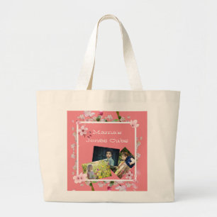 Grand Tote Bag Fête des mères florales Les trois petits photos de
