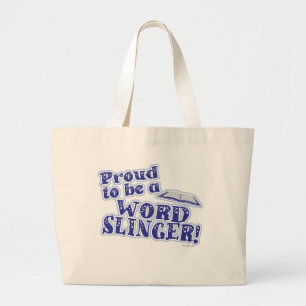 Grand Tote Bag Fière D'Être Le Mot Saigneur Écrivain Vie Devise