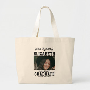 Grand Tote Bag Fière grand-mère personnalisée Photo Famille de di