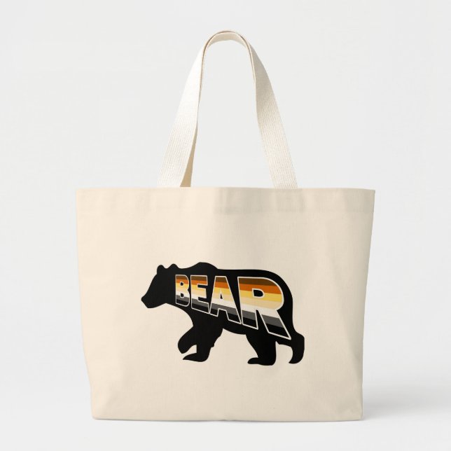 Grand Tote Bag Fierté de l'ours (Devant)