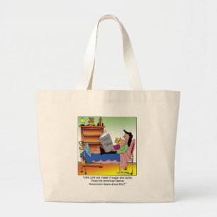 Grand Tote Bag Filles, sucre, épice et dentistes