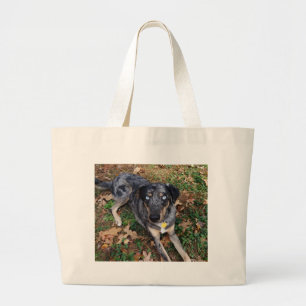 Grand Tote Bag Fixation de chien de léopard de Catahoula