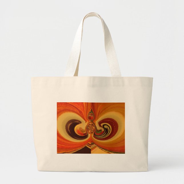 Grand Tote Bag Flèches Abstraites avec Teardrop Center Art Print (Devant)