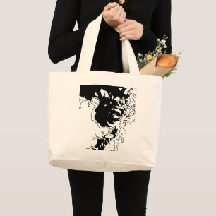 Grand Tote Bag Fleur Doodle