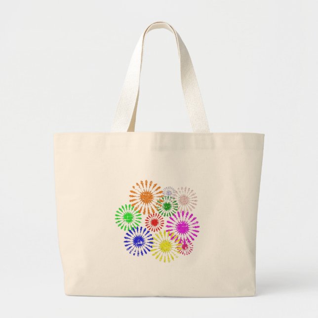 Grand Tote Bag Fleur en panne (Devant)