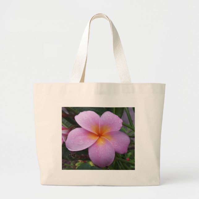 Grand Tote Bag Fleur Hawaii Pink Plumeria (Devant)