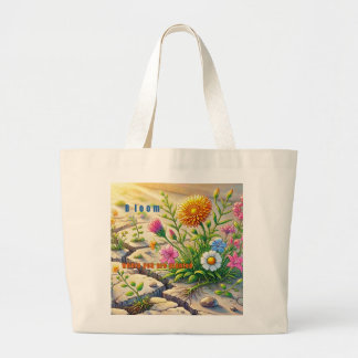 Grand Tote Bag Fleur Où Vous Êtes Plantés