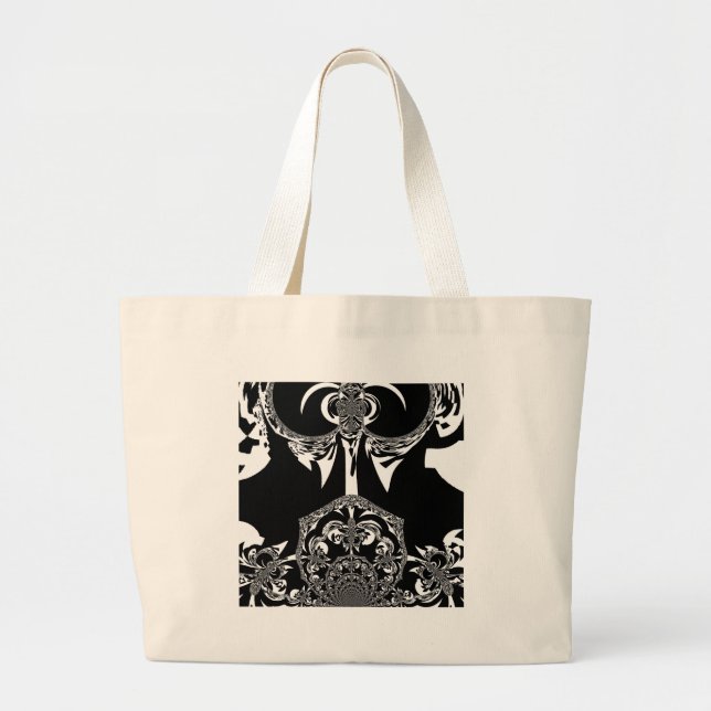 Grand Tote Bag Fleur tribale (Devant)