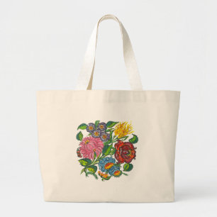 Grand Tote Bag fleurs hongroises