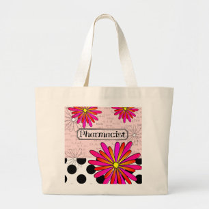 Grand Tote Bag Fleurs lunatiques de pharmacien
