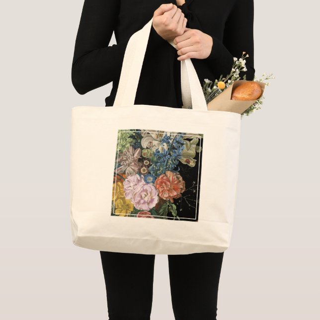 Grand Tote Bag Floral baroque - Bouquet (Devant (produit))