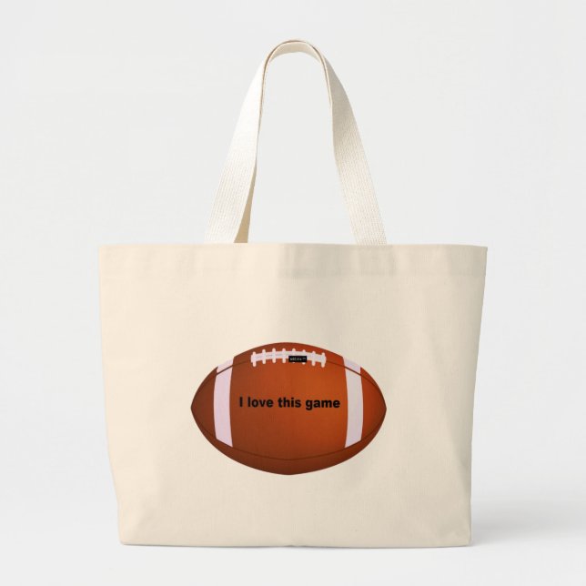 Grand Tote Bag football américain (Devant)