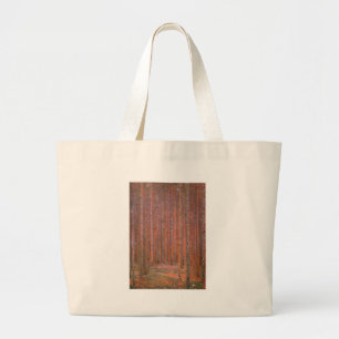 Grand Tote Bag Forêt de sapins de Gustav Klimt Tannenwald Arbres 