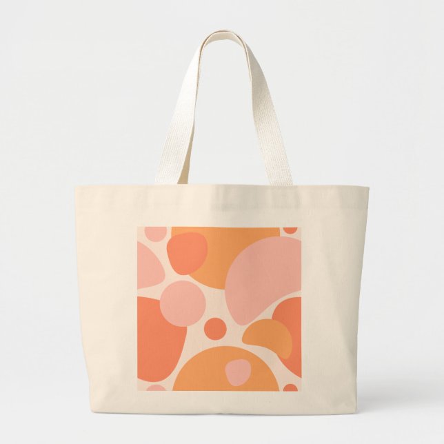 Grand Tote Bag Formes organiques douces Impression artistique (Devant)