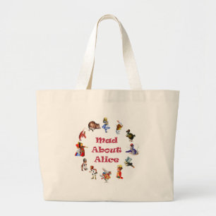 GRAND TOTE BAG FOU AU SUJET D'ALICE !