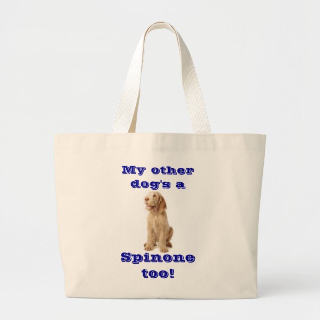 Grand Tote Bag Fourre-tout - de 'un Spinone mon autre chien aussi (Devant)