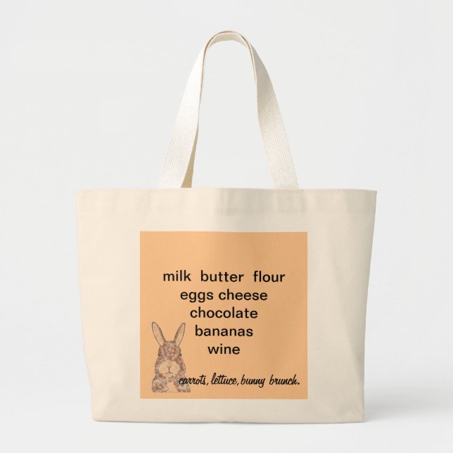 Grand Tote Bag Fourre-tout enorme avec le rappel d'achats (Devant)