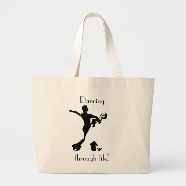 Grand Tote Bag Fourre-tout enorme de danse - naturel (Devant)