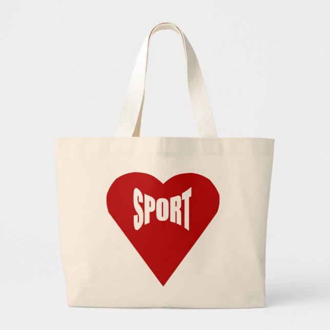 Grand Tote Bag Fourre tout Jumbo naturel AMOUR SPORT (Devant)