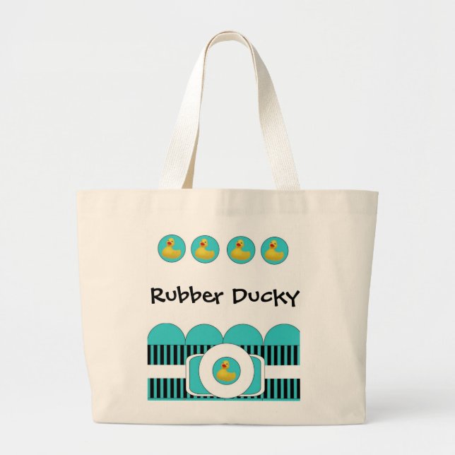Grand Tote Bag Fourre-tout mignon en caoutchouc (Devant)