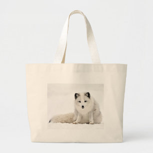 Grand Tote Bag Fox arctique dans la neige