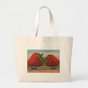 Grand Tote Bag Fraises Giant Fruit Antique Fruit Amusant