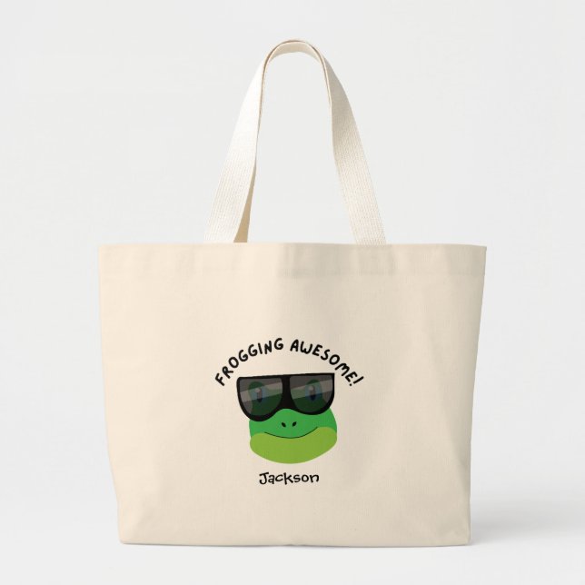 Grand Tote Bag Frogging Awesome (Devant)