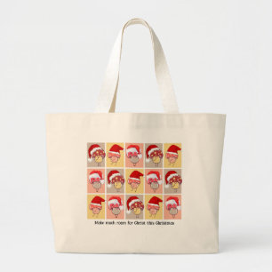 Grand Tote Bag Fun FAIRE BEAUCOUP DE PLACE POUR CHRIST Christmas