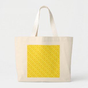 Grand Tote Bag Fun Yellow Crayon Motif