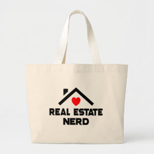 Grand Tote Bag Funny Realtor Don Immobilier Agent Broker Home