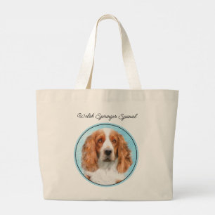 Grand Tote Bag Gallois Springer espagnol peinture de chien origin