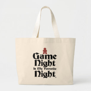 Grand Tote Bag Game Night est Mon Humour Meeple préféré