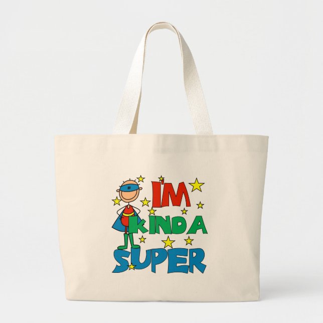 Grand Tote Bag Garçon je suis plutôt superbe (Devant)