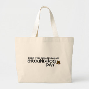 Grand Tote Bag Garder la marmotte de fond dans la journée de la m