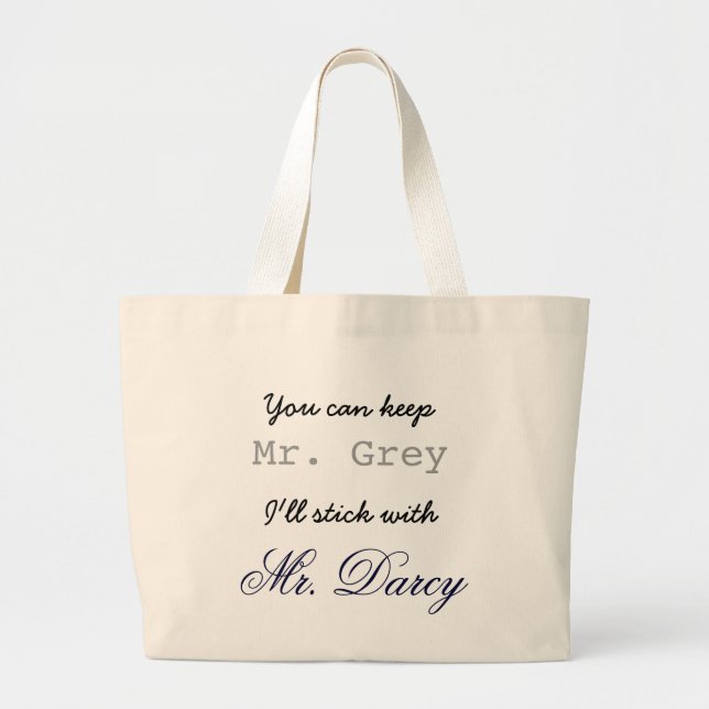 Grand Tote Bag Gardez M. Grey I collera avec M. Darcy (Devant)