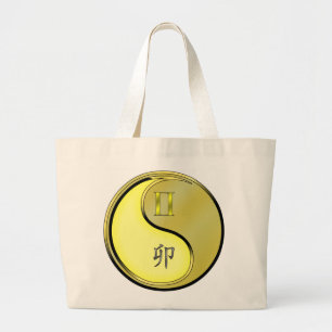 Grand Tote Bag Gemini et lapin de métal