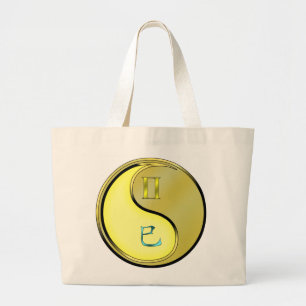 Grand Tote Bag Gemini et serpent métallique