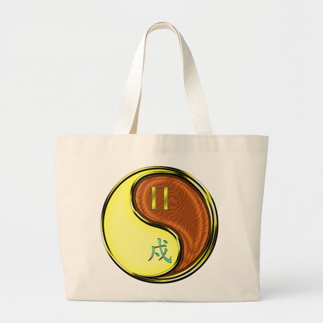 Grand Tote Bag Gemini & Wood Dog (Devant)