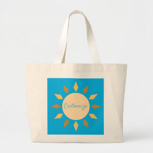 Grand Tote Bag Geometric Sun  Circle Thunder_Cove