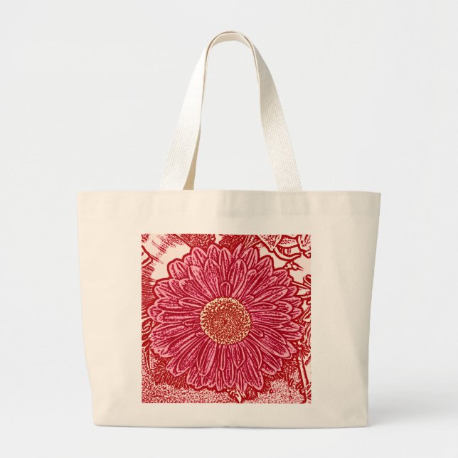 Grand Tote Bag Gerbera Daisy (Devant)